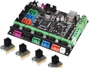 L V1.0 3D Printer Mainboard + 4Pcs TMC2130 V1.1 Stepper Motor Driver For 3D Printer Compatible with Ramps1.4/Mega2560 R3