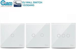 Zwave Smart Light Switch EU 1/2/3CH Touch Sensitive Wall Switch Home Automation Z Wave Wireless Remote Control Light Switch