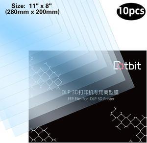 1/5/10pcs 280x200mm SLA DLP FEP Film 0.1-0.15mm Thickness Photosensitive Resin Release Film For Light Curing 3D Printer