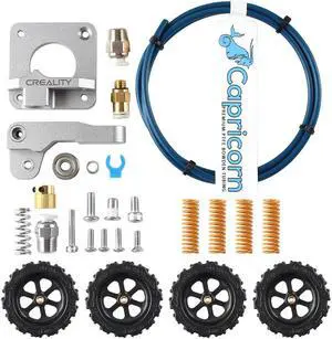 Premium XS Bowden Tubing + Upgraded Metal Feeder Extruder Frame + Pneumatic Couplers & Bed-level Spring Kitsfor Ender 3/3 Pro/5 CR-10 Series/10S/20/20 Pro