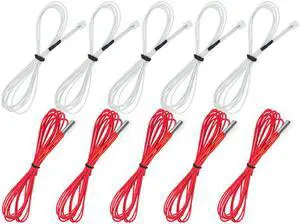 SIMAX3D 10Pcs 24V 40W Red Cartridge Extruder Heater + 100K NTC 3950K Thermistor with 1M/1.5M Cable for Ender 3 Pro 3D Printer Parts