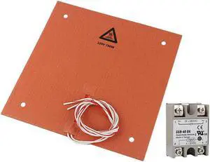 310*310mm 120V 750W Silicone Heating Pad Heated Bed With Adhesive + SSR Relay DIY Kit for 3D Printer