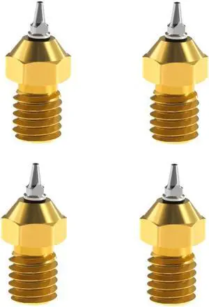 TWOM6 Thread Brass Nozzle Adapter Set 0.2/0.3/0.4/0.5mm Tip 1.75mm filament for 3D Printer