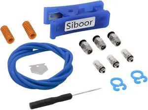 2×4 PTFE Tube + PFFE Tube Cutter + 4*Pneumatic Connector +2*Yellow Leveling Spring Kit for 1.75mm Filament