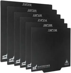 Square 150/200/214/220/235/310mm 2Pcs A-side + 1Pcs B-side Hotbed Magnetic Sticker Flexible Platform Sticker Film for 3D Printer