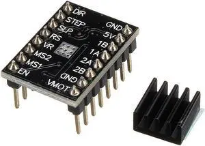 Stepper Motor Driver Module 4-Layer with Cooling Fin+Black Heatsink for 3D Printer Extruder