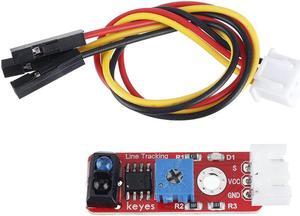 2PcsBrick Grayscale Sensor(Pad hole) Anti-reverse Plug White Terminal TCRT5000 Sensor Module