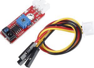 Brick Grayscale Sensor(Pad hole) Anti-reverse Plug White Terminal TCRT5000 Sensor Module