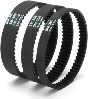 HTD5M-300 Timing Pulley Belt Rubber Drive Arc Teeth 10/15/20mm Width 1/5'' Pitch For 3D Printer
