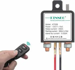KT239 12V 200A Car Motorcycle Battery Switches Wireless Remote Control Battery Disconnect Cut Off Isolator