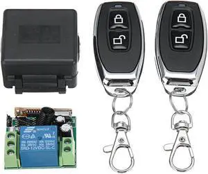 433Mhz DC12V 1CH Wireless Remote Control Switch Relay Receiver Module + 2 RF Transmitter