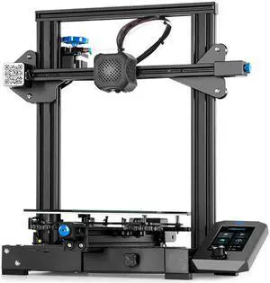 3D Ender-3 V2 Upgraded 3D Printer Kit 220x220x250mm Printing Size TMC2208/Ultra-silent 32-bit Mainboard/Carborundum Glass Platform/Mean Well Power Supply/New UI 4.3inch Color Screen