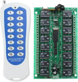 DC 24V 16CH Channel Wireless RF Remote Control Switch With Transmitter For Smart Home