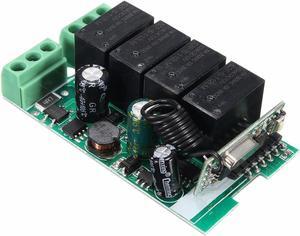 433MHz 220V 2200W 4 Channel Wireless Remote Control Switch Relay Module Receiver
