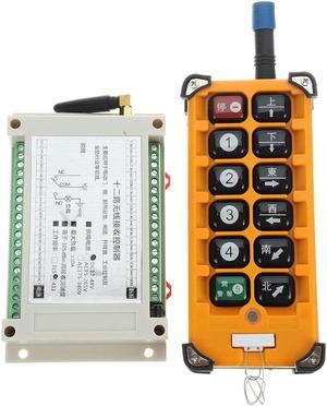 DC24V 12 Channel 220V Wireless Receiving Controller Remote Control Switch with Industrial Large Handle Remote Control