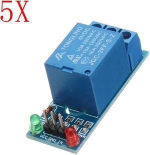 5pcs 5V Low Level Trigger One 1 Channel Relay Module Interface Board Shield DC AC 220V PIC AVR DSP ARM MCU