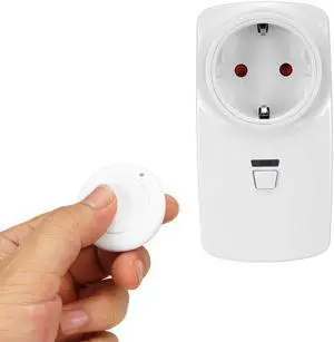 AC85V-250V Wireless Remote Control Socket EU Standard Socket withSticker Circular Remote Controller