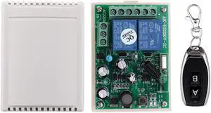 AC85-250V 433MHz 2CH Channel Wireless Remote Control Switch with 2 Key Transmitter 1000W