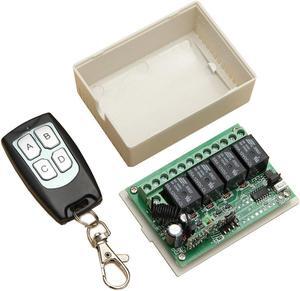 12V 4CH Channel 433Mhz Wireless Remote Control Switch Transceiver Receiver Module