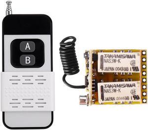 DC3.7V/5V/12V 315MHz Wide Voltage 2 Way Remote Control Switch Miniature Universal Learning Code Support for Light Strips Motor