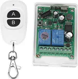 DC 12V 24V Two-way Remote Control Switch 10A Relay/Access Control Gate Jog Self-locking Control Board