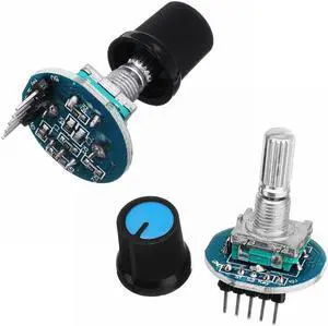 2Pcs Rotating Potentiometer Knob Cap Digital Control Receiver Decoder Module Rotary Encoder Modulefor Arduino - products that work with official Arduino boards