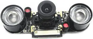 5MP Night Vision Fisheye Camera Module OV5647 72° Focal Adjustable Camera Board with 850 IR LED