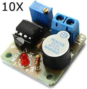 10Pcs 9V 12V Battery Sound and Light Alarm Protection Module Against Over-discharge Board