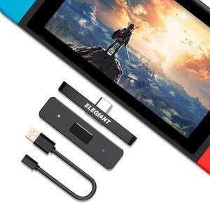 BTI-033 Bluetooth 5.0 Transmitter Wireless Audio Adapter for Nintendo Switch Headphones Speakers Support USB and Type-C Interface
