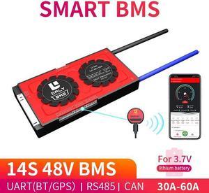 BMS 14S 48V 30A 40A 60A Lithium ion BMS Controller Bluetooth Waterproof Solar Storage UART 485 CAN Lithium Battery Protection Board