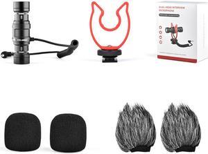 MIC11 Microphone Double Directional Noise Reduction Recording Microphone forMobile Phone DSLR Interview Broadcast Vlogging YouTube