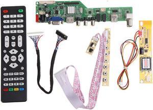 Digital Signal M3663.03B DVB-T2 Universal LCD TV Controller Driver Board TV/PC/VGA//USB+7 Key Button+2ch 6bit 30pins LVDS Cable+1 Lamp Inverter