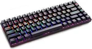 RF-84 bluetooth Mechanical Keyboard 84 Keys Three-mode Wireless BT5.0/2.4G/Type-C Wired Blue/Brown Switch Blue/Mixed-color Backlight Gaming Keyboard
