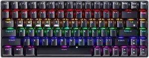 XM-RF84 bluetooth Mechanical Keyboard 84 Keys 3 Connection Modes Wireless BT5.0 / 2.4G / Type-C Wired Blue Switch RGB Backlit Gaming Keyboard