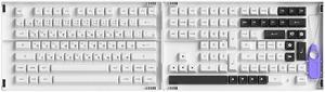 158 Keys Black On White Keycap Set ASA Profile PBT Double Shot Japanese Keycaps for Customized Mechanical Keyboards