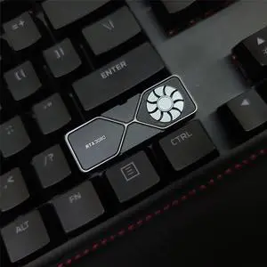 SHIFT Keycap RTX3080 Graphics Card Shape Metal Aluminum Alloy Keycap for Mechanical Keyboards