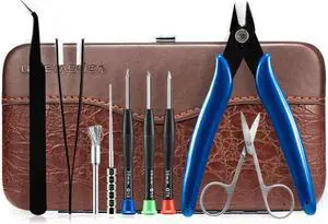9PcsV3 Computer Repair Tool Kit Multi-functional Mini DIY Tool Set with Portable PU Leather Storage Bag