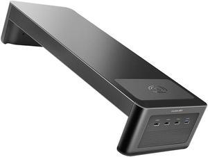 Monitor Stand Monitor Riser with Wireless Charging,Wireless Speaker, 1*USB 3.0 + 3*USB 2.0 Hub