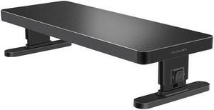 ZGL031 Monitor Stand Monitor Riser Adjustable Height with Wireless Charging 4 USB Hub for Laptop Computer MacBook