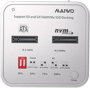 K3016CL USB3.1 GEN2 Type-C to M.2 SSD Hard Drive Docking Station for M.2 SATA NVMe SSD SD Card Reader