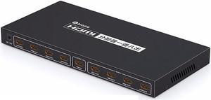 ZH118 1 in 8 out -compatibility Splitter 4K/30Hz Resolution 5V Power Supply for Mac Windows PC Laptop