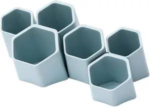 Hexagonal Pen Holder Multipurpose Plastic Pen Pencil Container Home Office Desktop Stationery Organizer