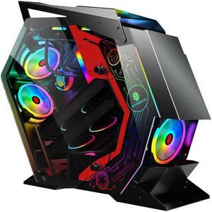 Computer Gaming Case Special-Shaped Desktop Computer Mainframe Support M-ATX/ ITX Motherboard for PC Gamer Enclosure