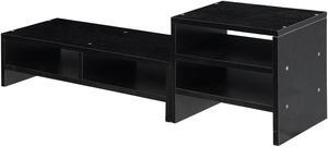 Computer Monitor Riser Desktop LED LCD Laptop Monitor Support Stand Desktop Organizer with Storage Racks