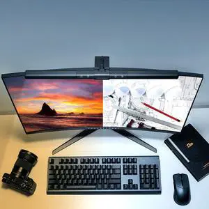 L1 Computer Screen LED Monitor Light Bar USB E-Reading LED Task Lamp with 6 Adjustable Color Temperature,10 Dimming Brightness Levels,No Screen Glare,Touch Sensor