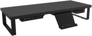 Laptop Monitor Stand Computer Riser Monitor Desktop Stand Riser with USB Charging Storage Phone Holder Stand