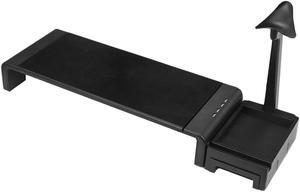 Laptop Monitor Stand Computer Riser Monitor Desktop Stand Riser Foldable with USB Charging Storage Drawer Headphone Stand