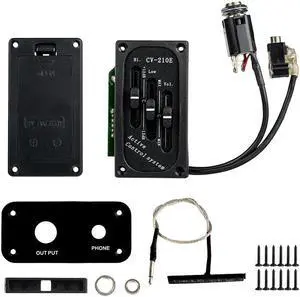 CV-210E Electric Violin Fiddle Pickup Piezo Preamp Set Active Tone Control System