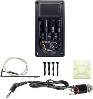 OPUS-III 3 Band Guitar Pickup Equalizer EQ Piezo Preamp Pickup