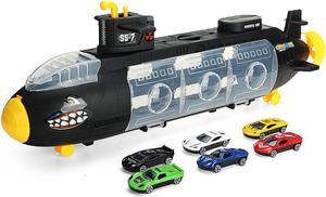 Inertia Shark Artillery Submarine Vehicle Set Diecast Car Model Toys for Kids Gift